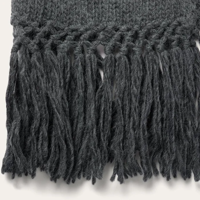 Stetson Fringe Jackets Women Charcoal Fringed Cardigan Grey