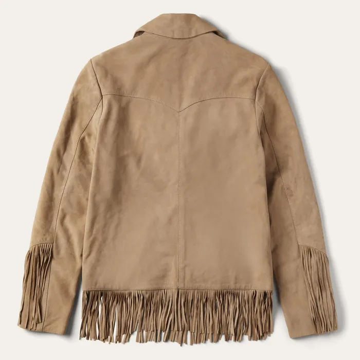 Stetson Fringe Jackets Women Fringe Suede Jacket Light Tan