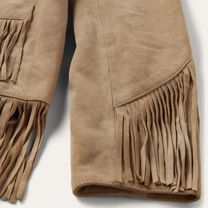 Stetson Fringe Jackets Women Fringe Suede Jacket Light Tan