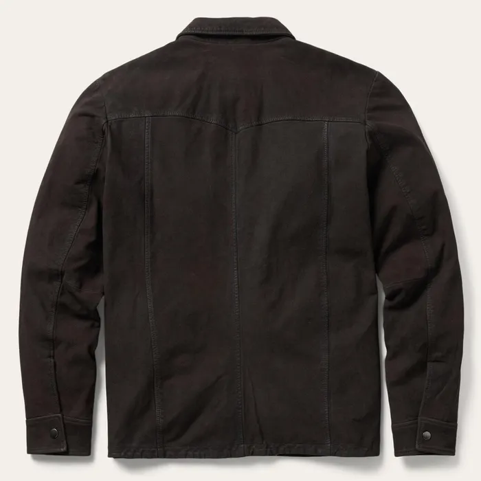 Stetson Jackets Men Leather Western Shirt Jacket Brown