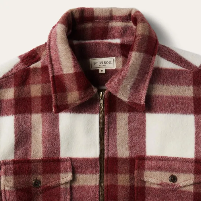 Stetson Jackets Men Plaid Lined JacShirt Red