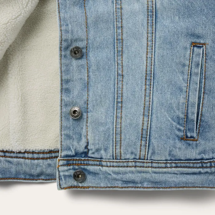 Stetson Jackets Women Denim Sherpa Lined Jacket Blue
