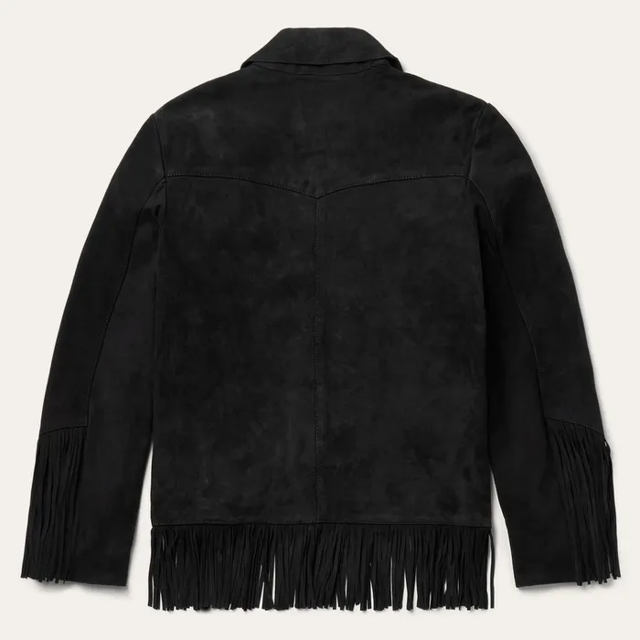 Stetson Jackets Women Fringe Suede Jacket Black