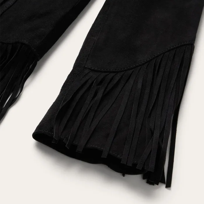 Stetson Jackets Women Fringe Suede Jacket Black