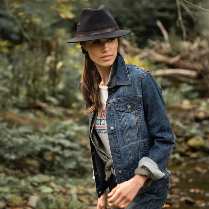 Stetson Jackets Women Western Denim Jacket Blue