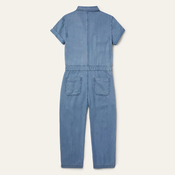 Stetson Jumpsuits Women Notch Collar Jumpsuit Blue