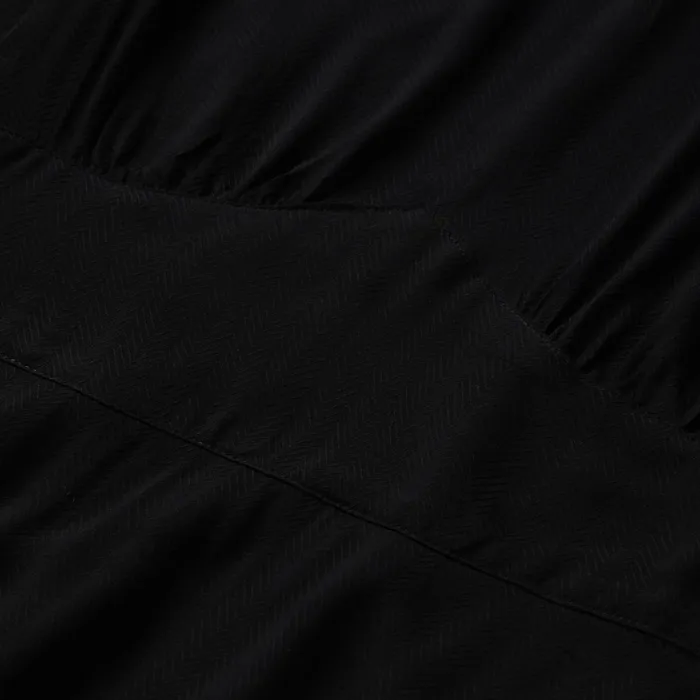 Stetson Midi Women Black Herringbone Twill Midi Dress Black