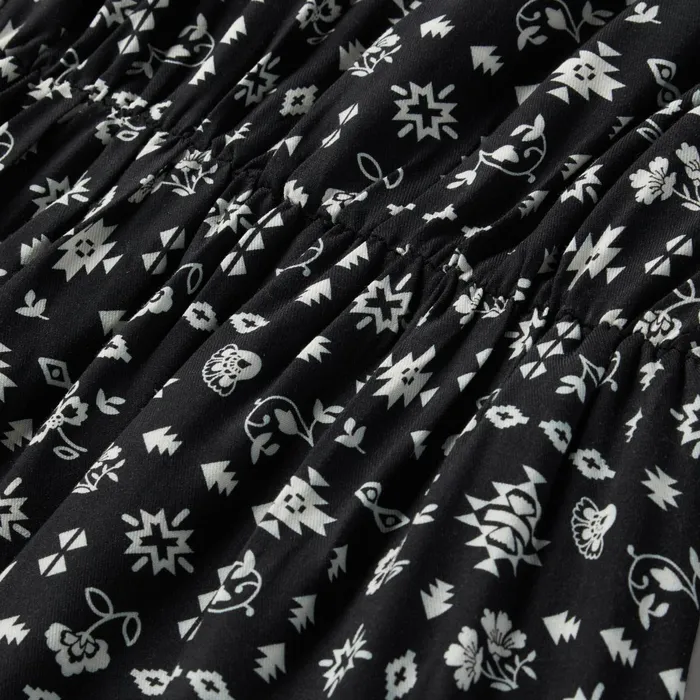 Stetson Midi Women Southwestern Ditzy Print Dress Black