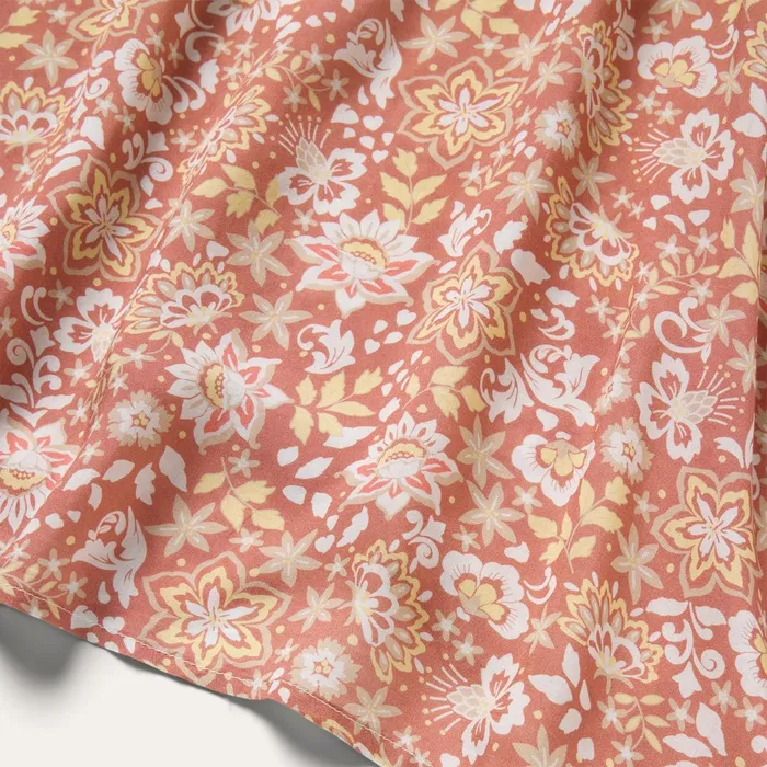 Stetson Midi Women Sunset Floral Print Rayon Dress Pink