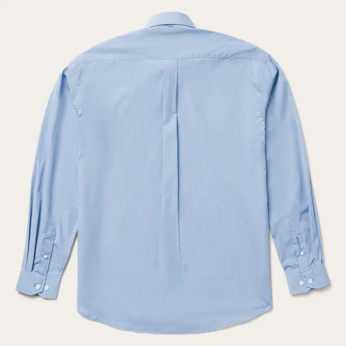 Stetson Modern Cut Men Blue Solid OnePocket SnapFront Shirt Blue