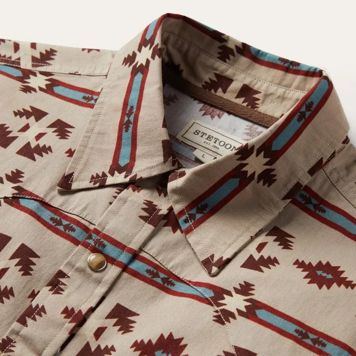 Stetson Modern Cut Men Gaucho Stripe Shirt Gaucho Stripe Shirt
