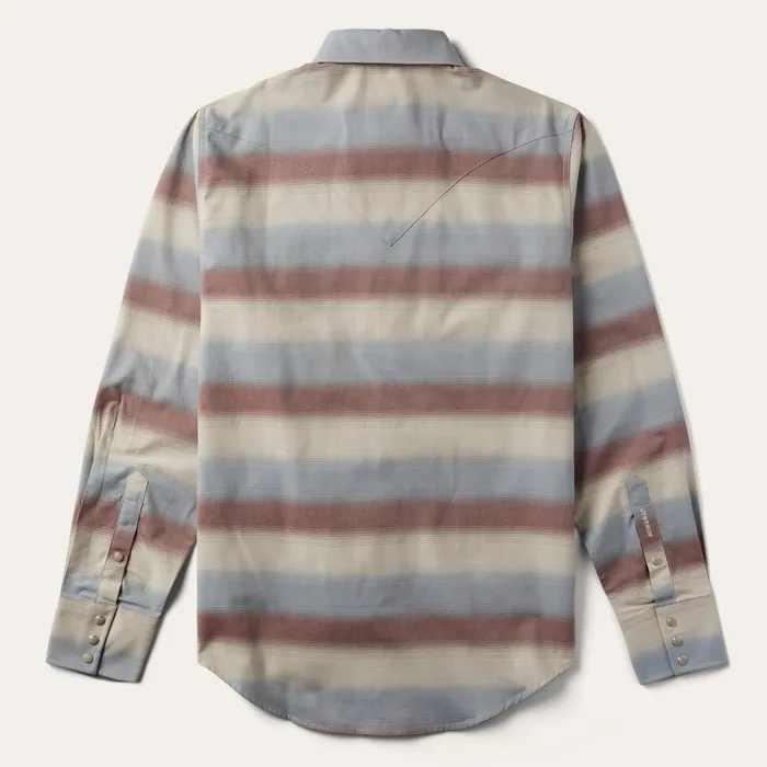 Stetson Modern Cut Men Ombre Stripe Twill Shirt Ombre Stripe Twill Shirt