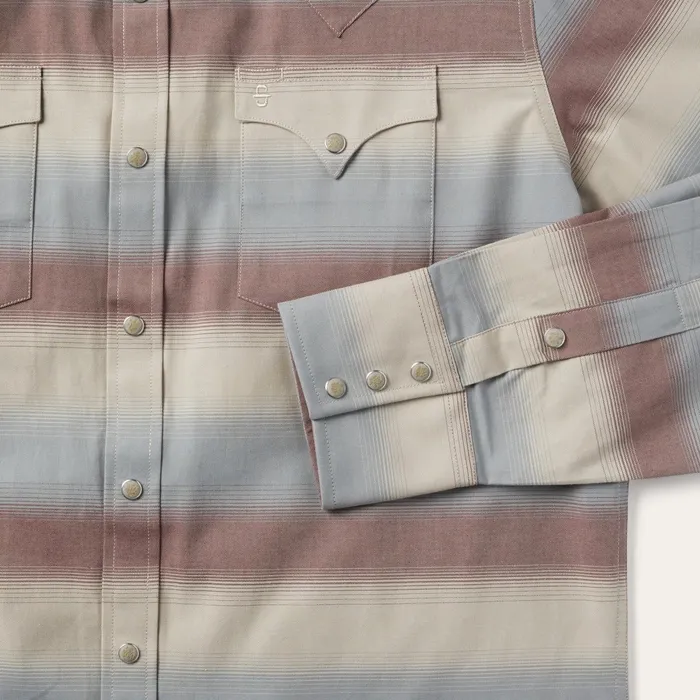 Stetson Modern Cut Men Ombre Stripe Twill Shirt Ombre Stripe Twill Shirt