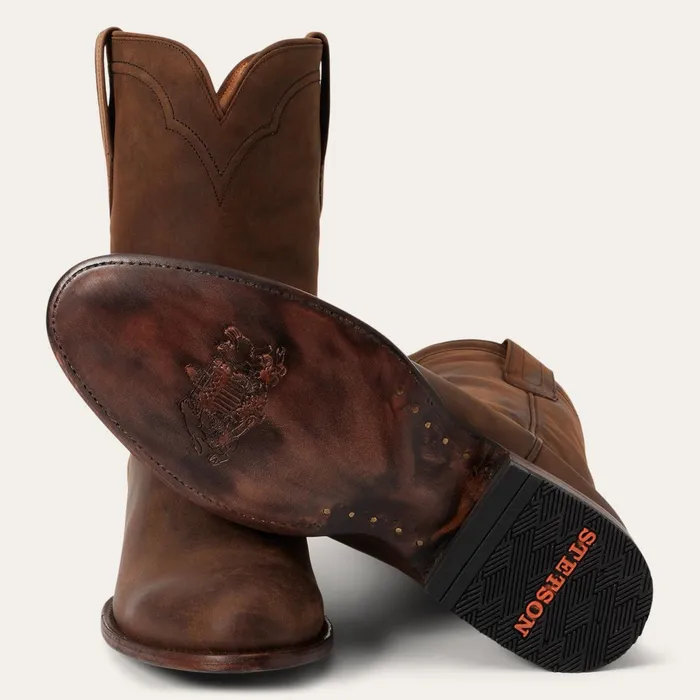 Stetson Ropers Men Cassidy Roper Boots Brown