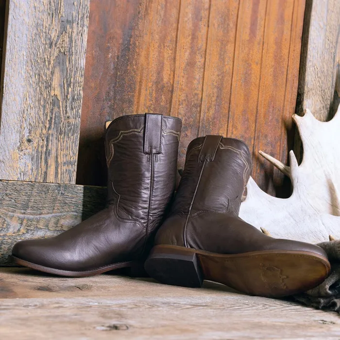 Stetson Ropers Men Puncher Boots Brown