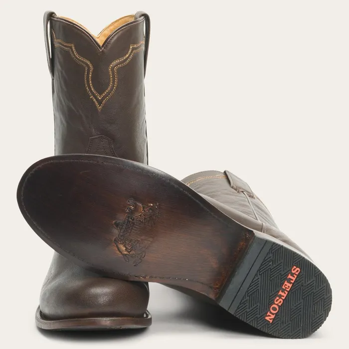 Stetson Ropers Men Puncher Boots Brown