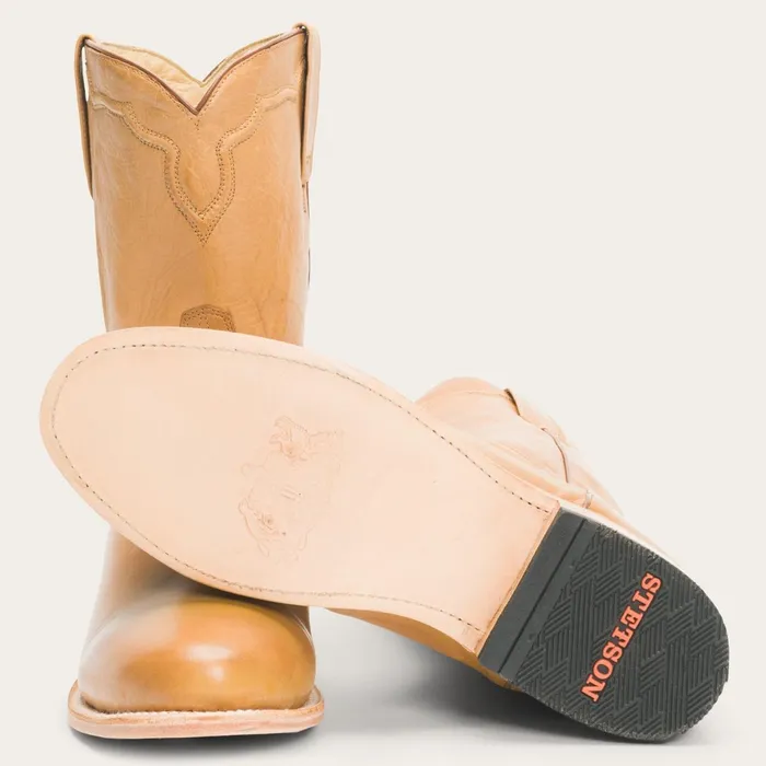 Stetson Ropers Men Puncher Boots Tan