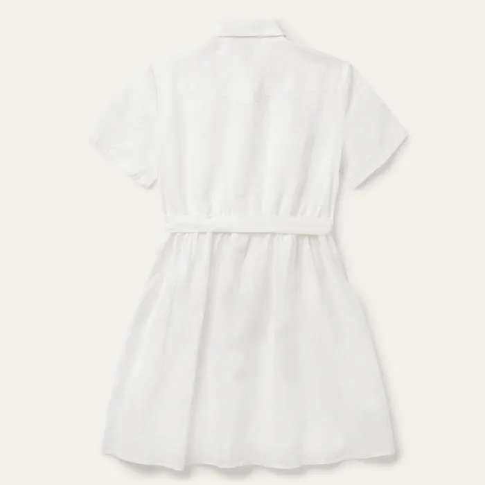 Stetson Shirt Dresses Women White Linen Shirt Dress White