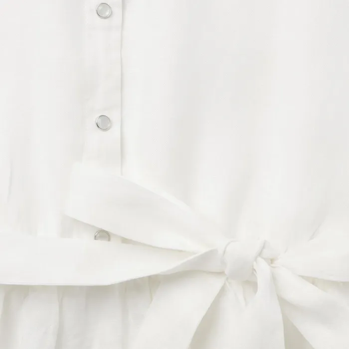 Stetson Shirt Dresses Women White Linen Shirt Dress White