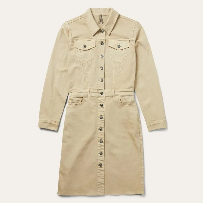 Stetson Shirt Dresses Women Workwear Inspired Shirt Dress Tan