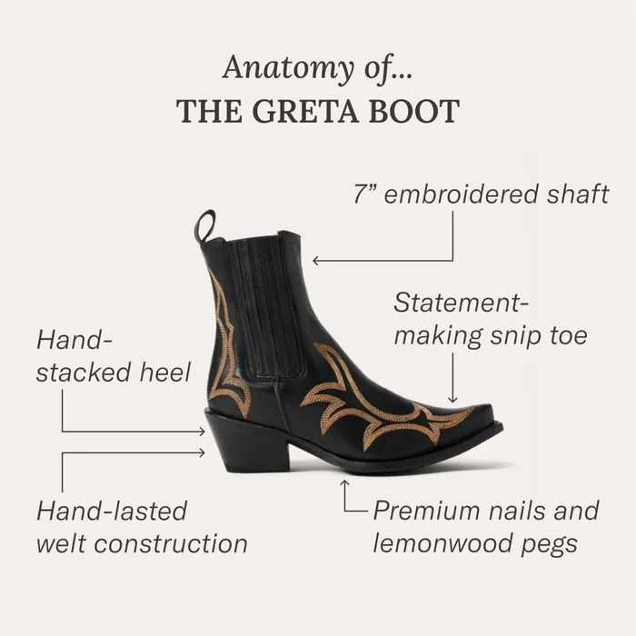Stetson Shorties Women Greta Boots Black