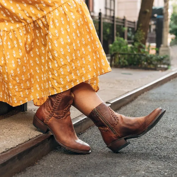 Stetson Shorties Women Pixie Boots Brown