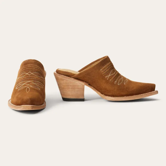 Stetson Shorties Women Reed Western Mules Brown