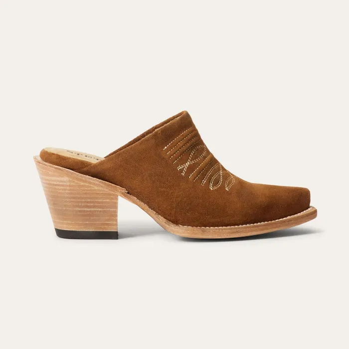 Stetson Shorties Women Reed Western Mules Brown