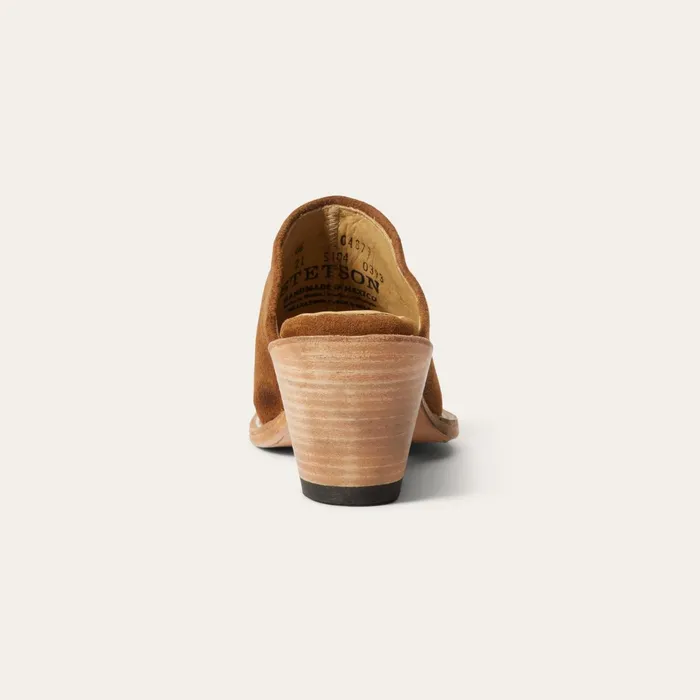 Stetson Shorties Women Reed Western Mules Brown