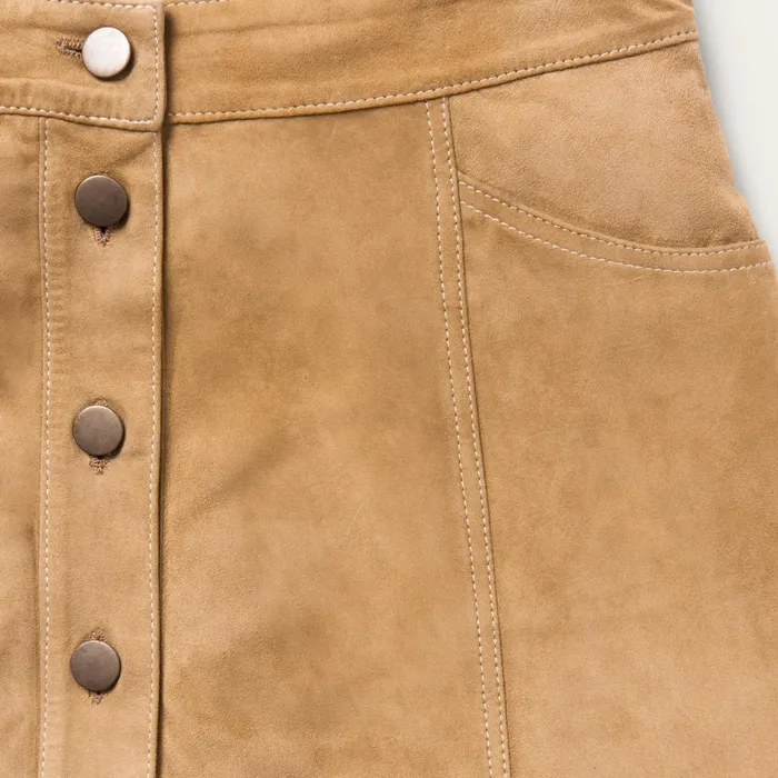 Stetson Skirts and Shorts Women Lamb Suede Gored Skirt Brown Stetson Skirts and Shorts Women Lamb Suede Gored Skirt Brown
