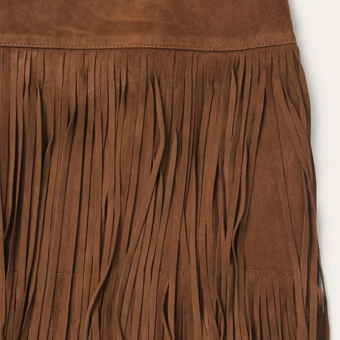 Stetson Skirts and Shorts Women Suede Fringed Skirt Brown