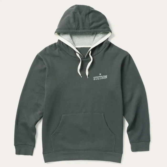 Stetson Sweaters and Hoodies Men Stetson Hoodie Star Left Chest Blue