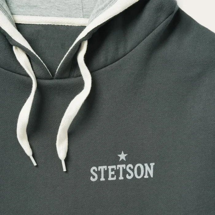 Stetson Sweaters and Hoodies Men Stetson Hoodie Star Left Chest Blue
