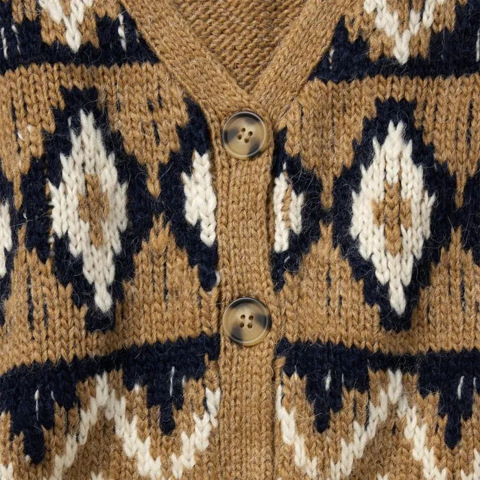 Stetson Sweaters Women Gold Aztec Cardigan Yellow