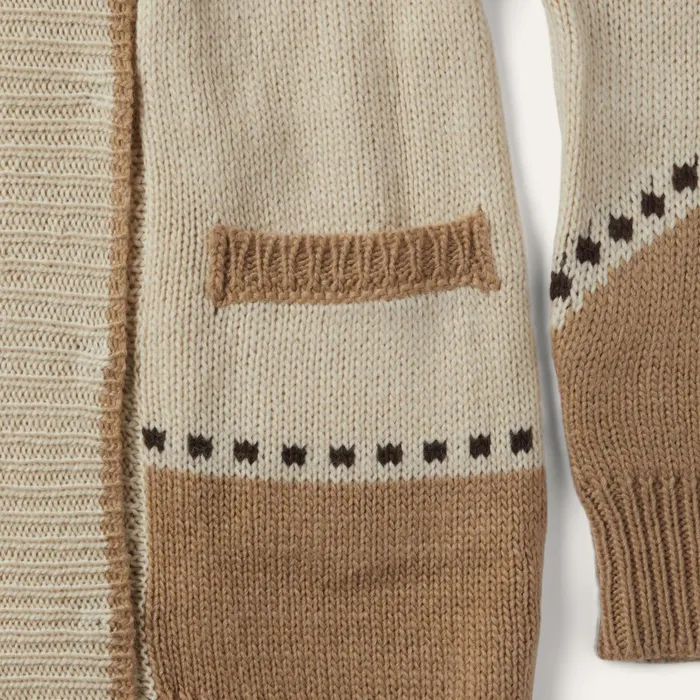 Stetson Sweaters Women Horseshoe and Star Belted Cardigan White