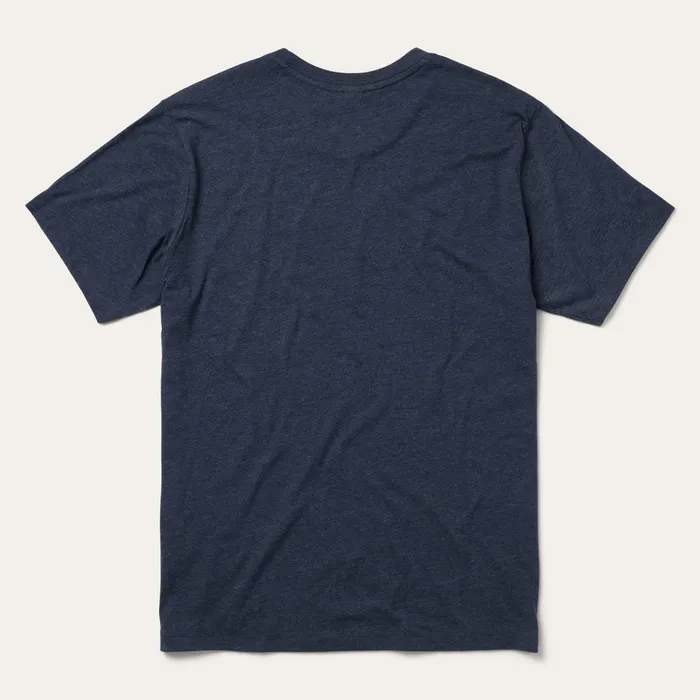 Stetson Tees Men Bucking Bronco Graphic Tee Blue