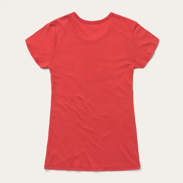 Stetson Tees Women Cowgirl Graphic Tee Red