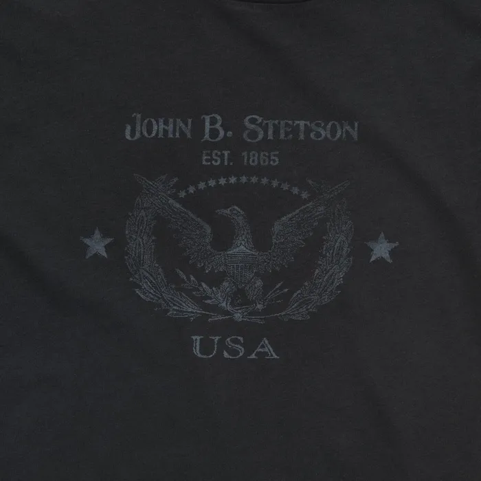 Stetson Tees Women John B Stetson Eagle Graphic Tee Black