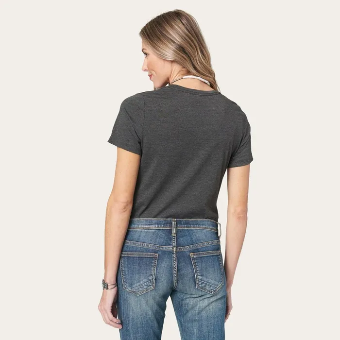 Stetson Tees Women Riding Into The Sunset Graphic Tee Grey
