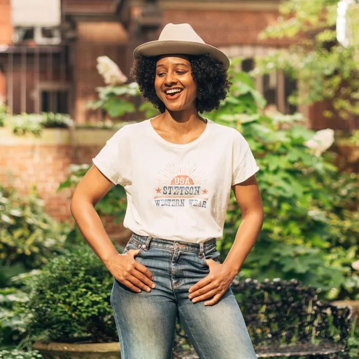 Stetson Tees Women Sunrise Graphic Tee White