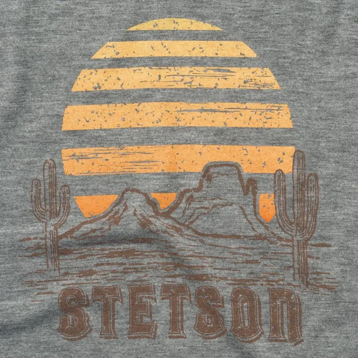 Stetson Tees Women Sunset Graphic Tee Grey