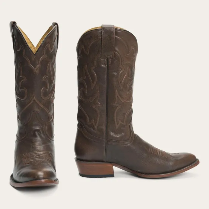 Stetson Western Men Carlisle Western Boots Distressed Brown