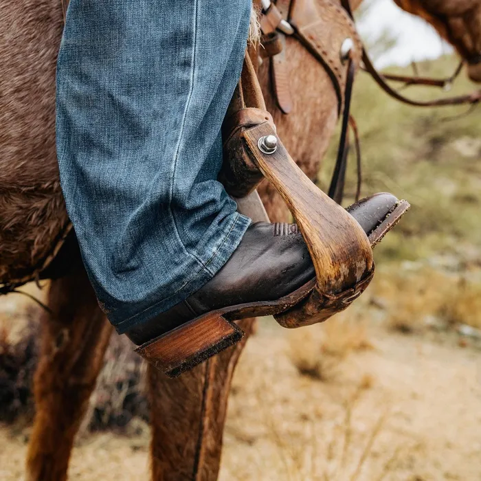 Stetson Western Men Carlisle Western Boots Distressed Brown