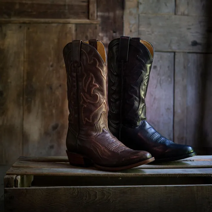 Stetson Western Men Carlisle Western Boots Distressed Brown