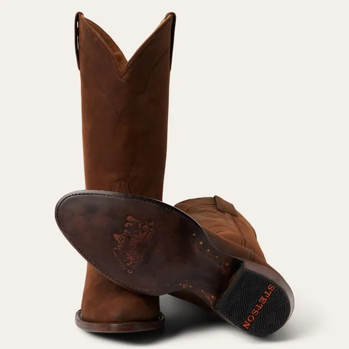 Stetson Western Men Crockett Boots Brown
