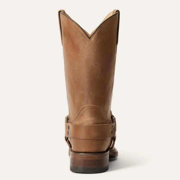 Stetson Western Men Heritage Harness Boots Burnished Tan