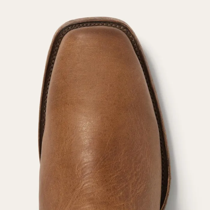 Stetson Western Men Heritage Harness Boots Burnished Tan