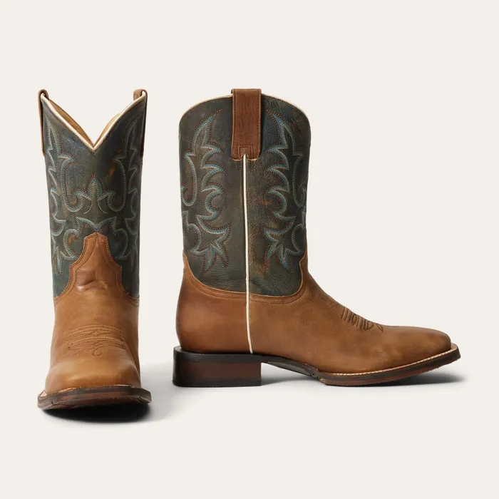 Stetson Western Men Obadiah Boots Brown