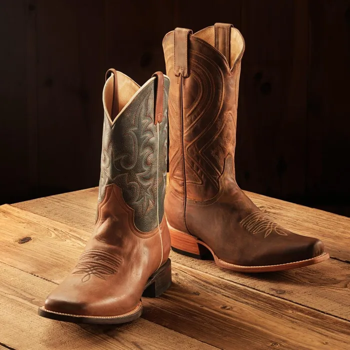 Stetson Western Men Obadiah Boots Brown
