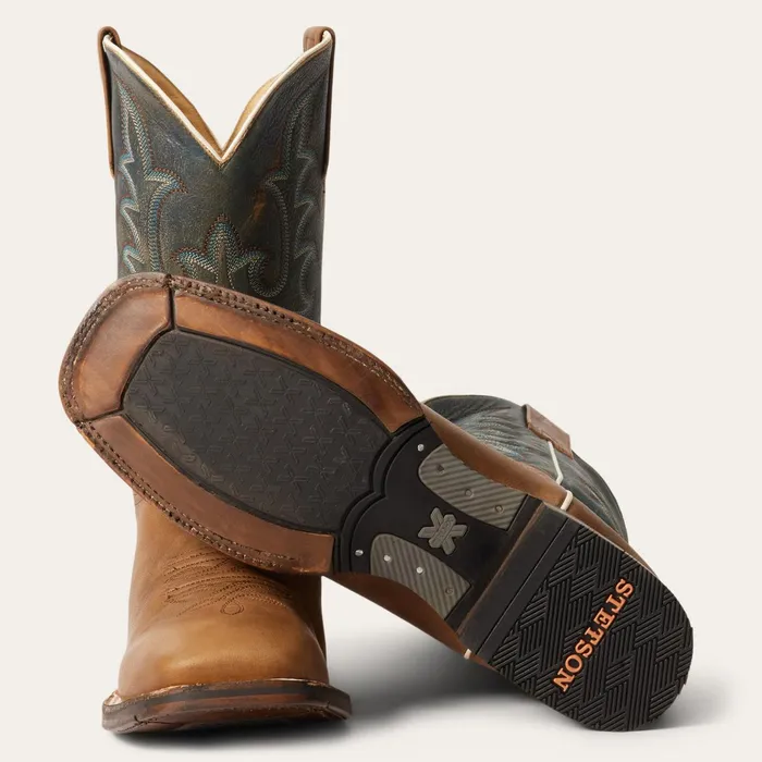 Stetson Western Men Obadiah Boots Brown